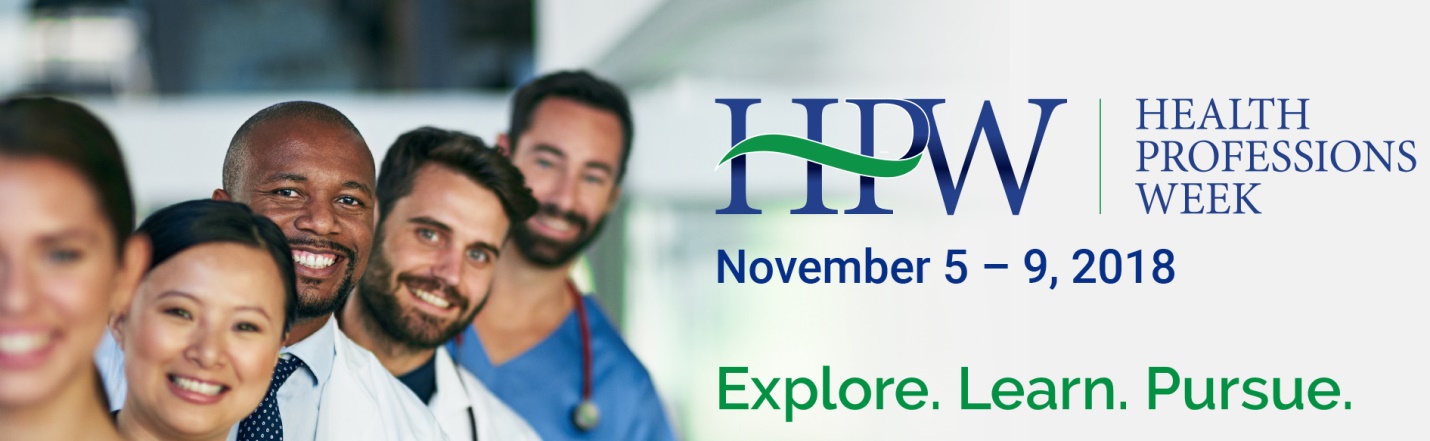 Health Professions Week 2017 November 6-10
